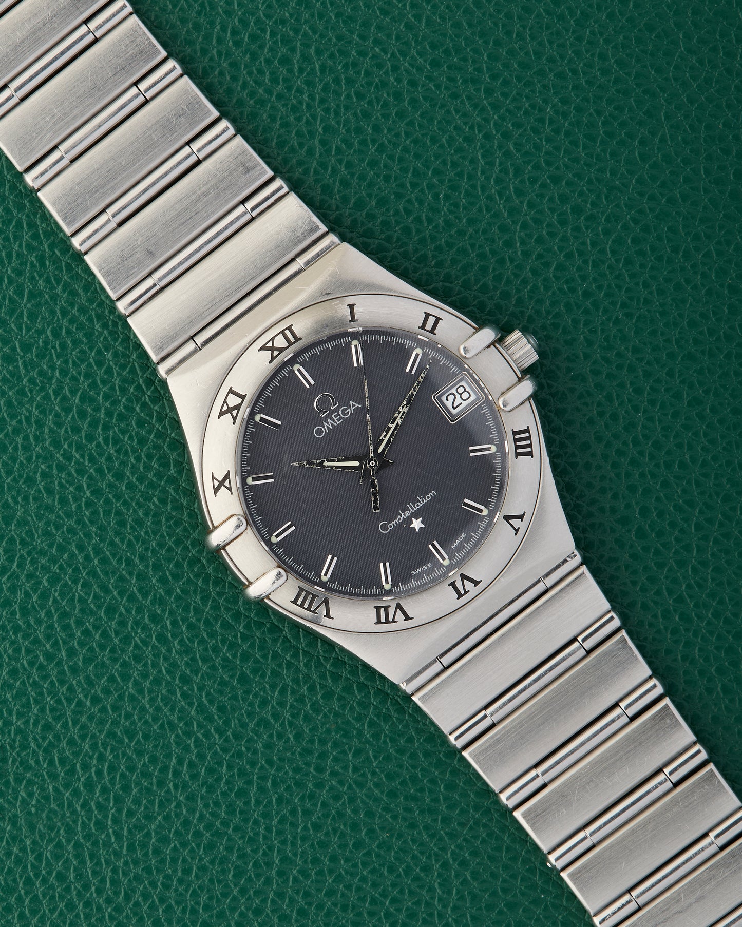 Omega Constellation Ref. 396.1201 Slate Grey Crosshatch Dial 1998