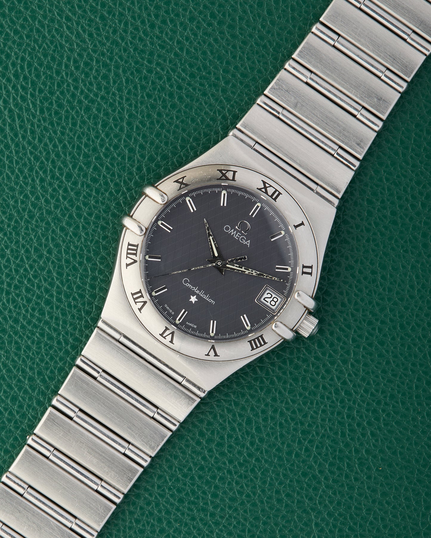 Omega Constellation Ref. 396.1201 Slate Grey Crosshatch Dial 1998