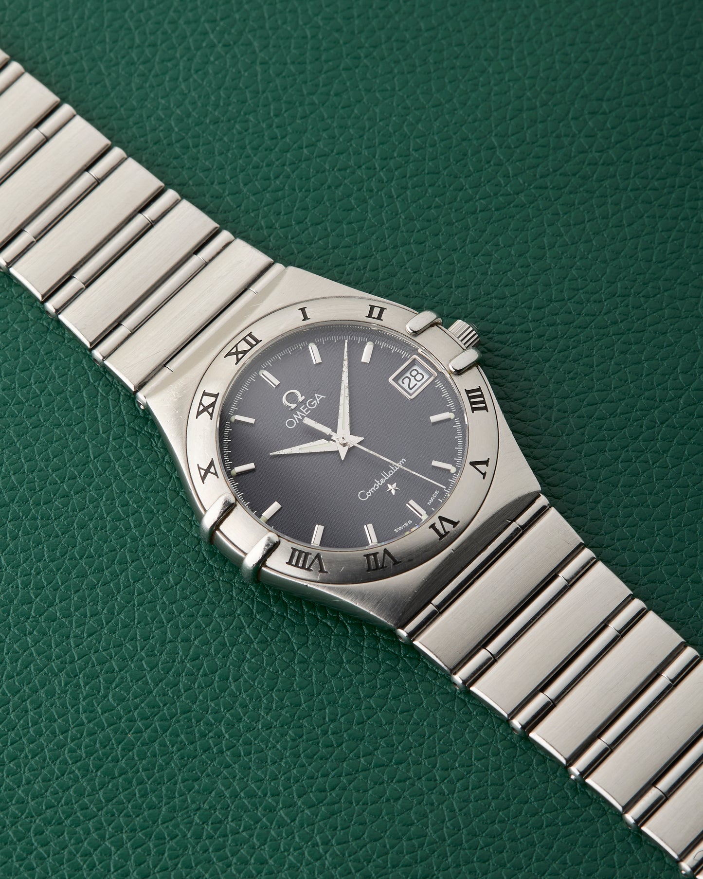 Omega Constellation Ref. 396.1201 Slate Grey Crosshatch Dial 1998