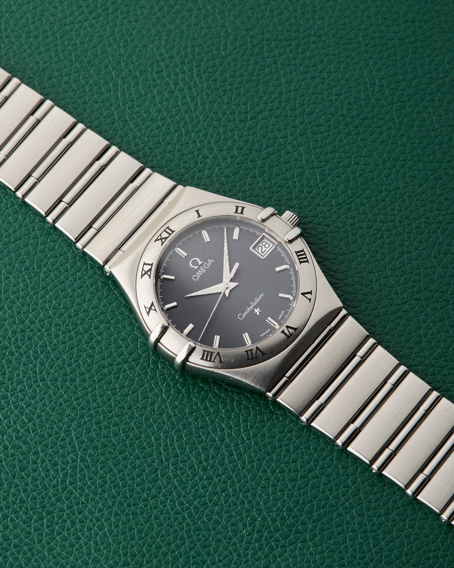 Omega Constellation Ref. 396.1201 Slate Grey Crosshatch Dial 1998